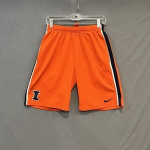 Illinois Fighting Illini Basketball Shorts Mens Small Orange NCAA Nike Dri-Fit